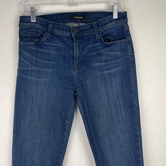 J Brand Snowbird Knit Cuff Skinny Jeans Dark Blue Size 28 Photo Ready - Picture 3 of 13